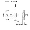 TRES B-SYSTEM Bateria termostatyczna podtynkowa 2-drożna B-system- stal 30725201AC